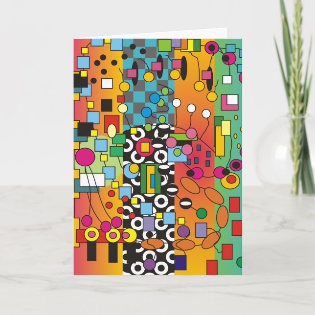 Funky Abstract Greeting Card (Front)