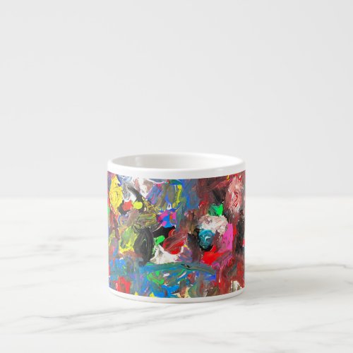 Funky Abstract Joyful Colorful Espresso Cup
