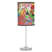 Funky Abstract Joyful Colorful Table Lamp (Back)