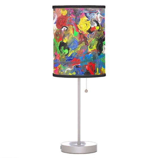 Funky Abstract Joyful Colorful Table Lamp (Left)