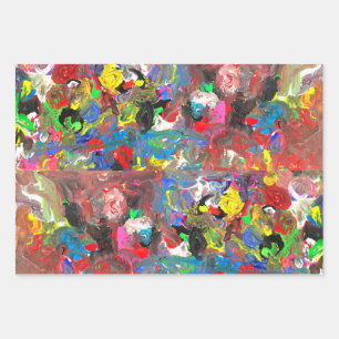 Funky Abstract Joyful Colorful Wrapping Paper Sheets