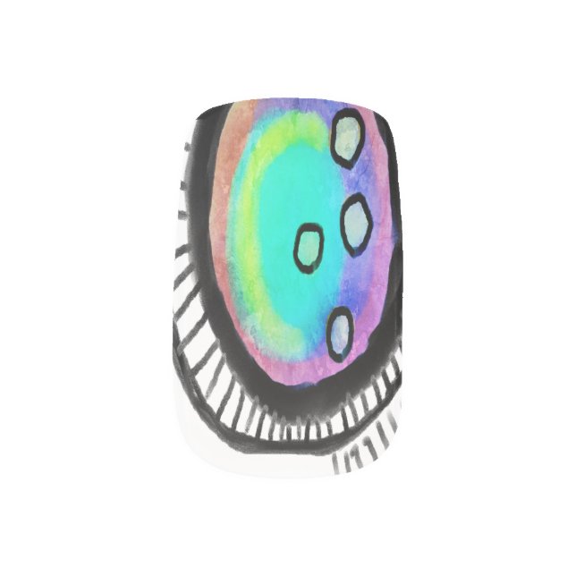 Funky Abstract Nail Art (Left Thumb)