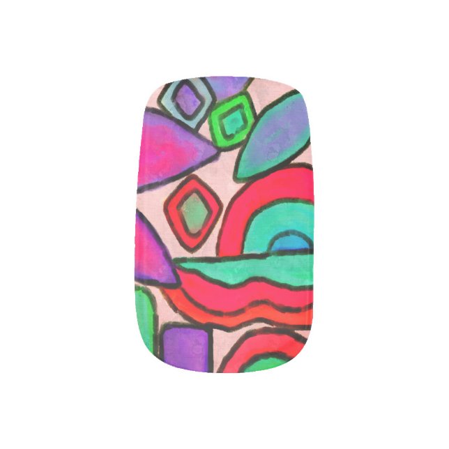 Funky Abstract Nail Art (Left Thumb)