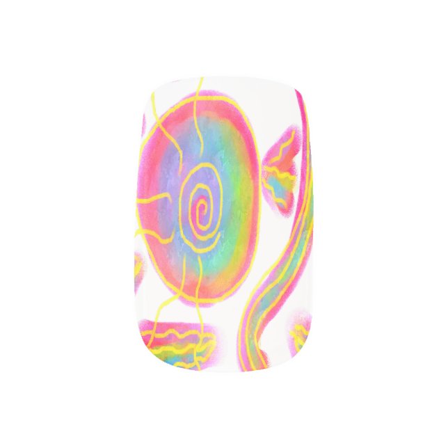 Funky Abstract Nail Art (Left Thumb)