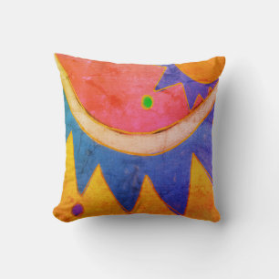 Funky Abstract Painting Throw Pillow