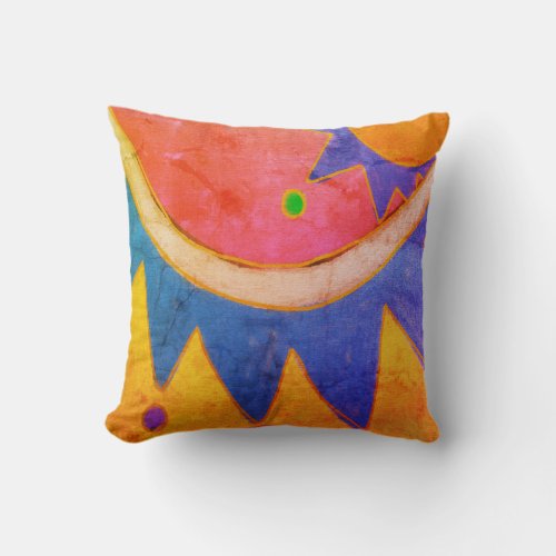Funky Abstract Painting Throw Pillow