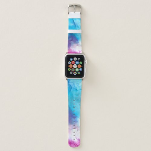 Funky abstract pastel marbled alcohol ink  apple watch band