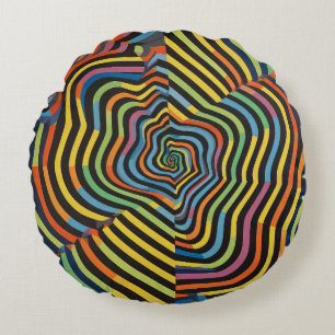 Funky Abstract Round Pillow