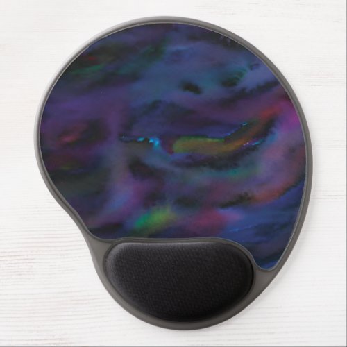 Funky abstract smokey purples water color gel mouse pad