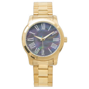Funky abstract smokey purples water color watch