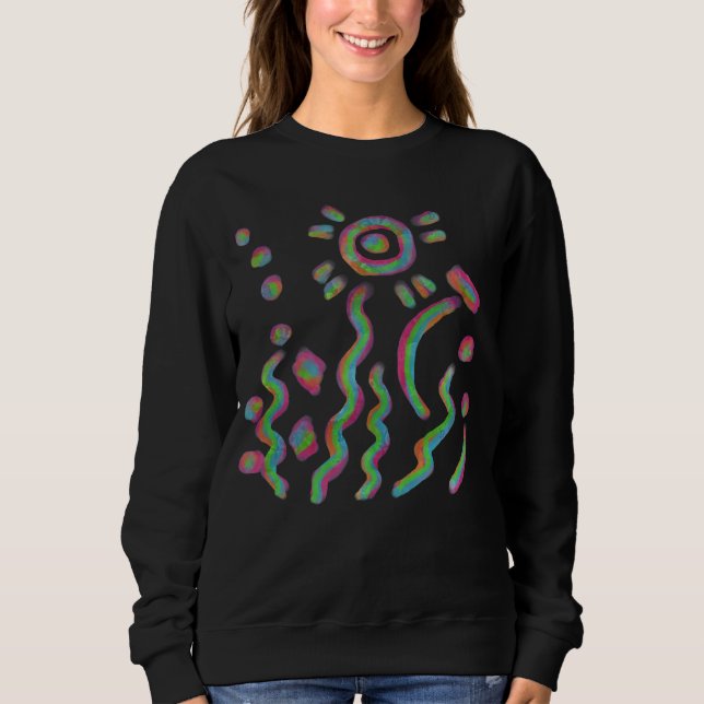 Funky Abstract Wearable Art Sweatshirt (Front)