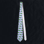 Funky Alligator Tie<br><div class="desc">Wonderful funny green alligator is full of personality. This original art design makes a fun unique gift. Can also add custom text and change background color when ordering.</div>
