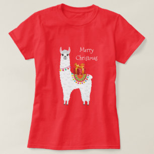 Funky Alpaca Christmas cute llama T-Shirt