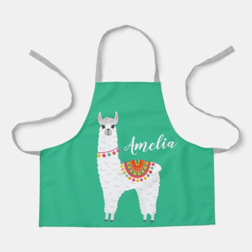 Funky alpaca drama llama apron