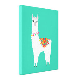Funky Alpaca llama drama cute animal Canvas Print