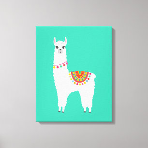Funky Alpaca llama drama cute animal Canvas Print