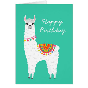 Funky Alpaca llama drama cute animal Cards