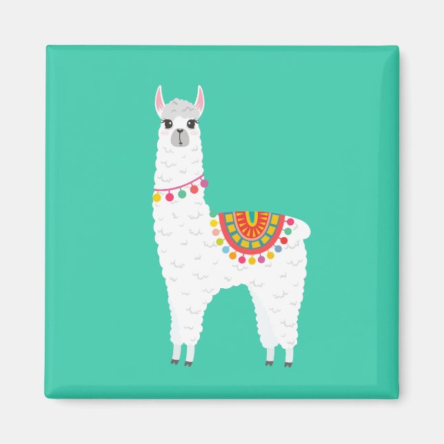 Funky Alpaca llama drama cute animal Magnet (Front)