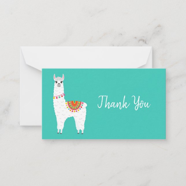 Funky Alpaca llama drama cute animal Note Card (Front)