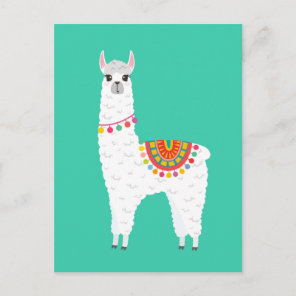 Funky Alpaca llama drama cute animal Postcard