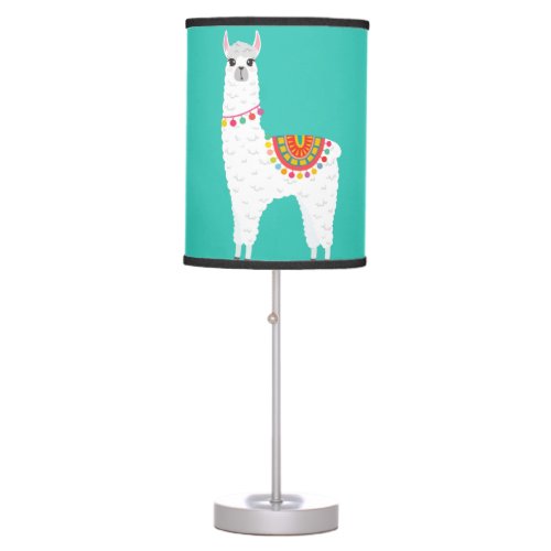 Funky Alpaca llama drama cute animal Table Lamp