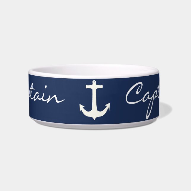 Funky Anchor Captain Sea Ocean Sailing Bowl (Front)
