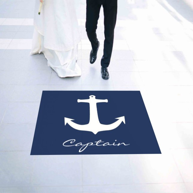 Funky Anchor Captain Sea Ocean Sailing Floor Decals (Wedding)