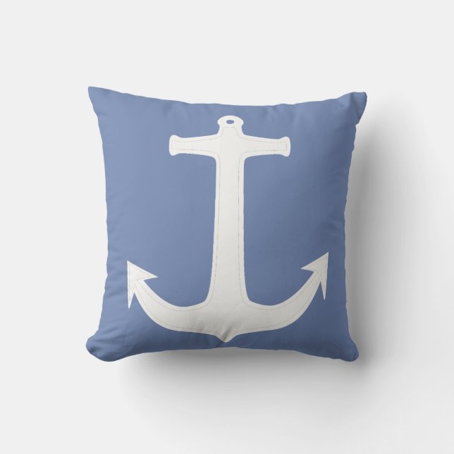 Funky Anchor Captain Throw Pillow (Front)