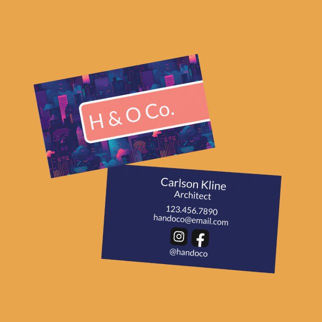 Funky and Bold Color Block Business Card (Creator Uploaded)