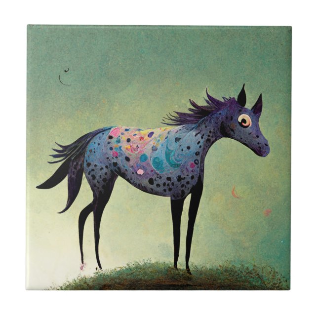 Funky Appaloosa Ceramic Tile (Front)