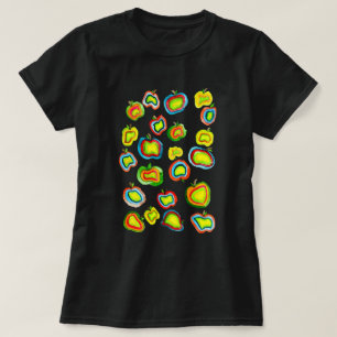 Funky apple watercolor fruit design T-Shirt