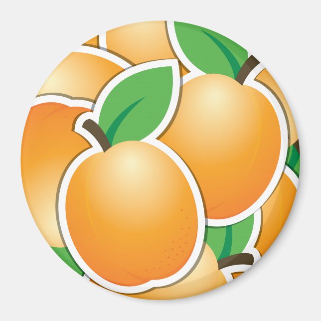 Funky apricot magnet (Front)