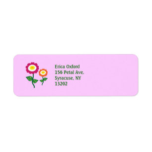 Funky Art Flowers Label