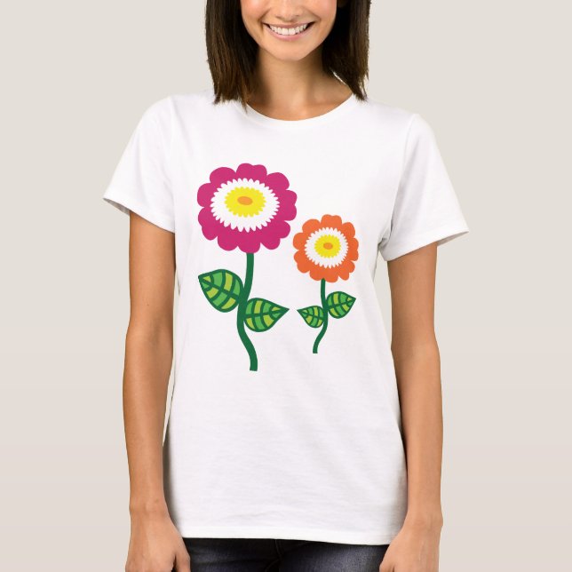 Funky Art Flowers T-Shirt (Front)