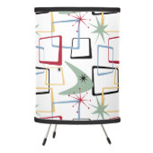 Funky Atomic Starburst Boomerang Squares Mid Mod Tripod Lamp (Left)