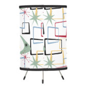 Funky Atomic Starburst Boomerang Squares Mid Mod Tripod Lamp (Back)