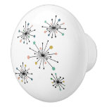 Funky Atomic Starburst Mid-century Modern Ceramic Knob