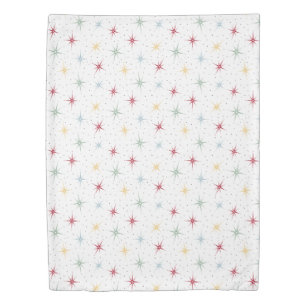 Funky Atomic Starburst Mid Century Modern Pattern Duvet Cover