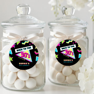 Funky Back To The 90s Retro 30th Birthday Party Favor Tags