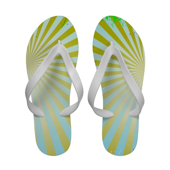 Funky background flip flops.