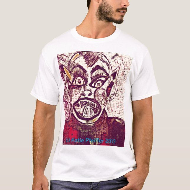 Funky Bat Boy T shirt  by Katie Pfeiffer (Front)