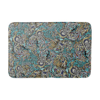Funky bath mat multi-colored modern design