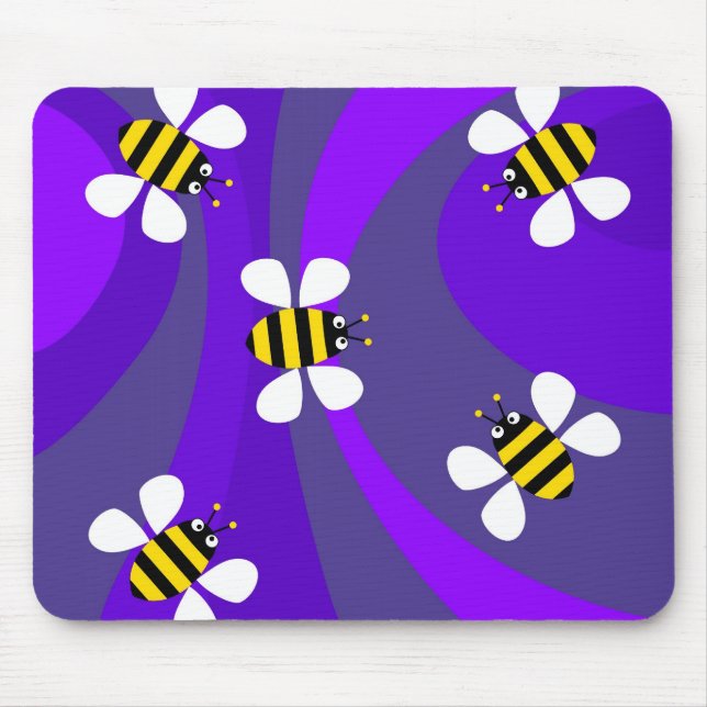 Funky Bees Mouse Pad (Front)