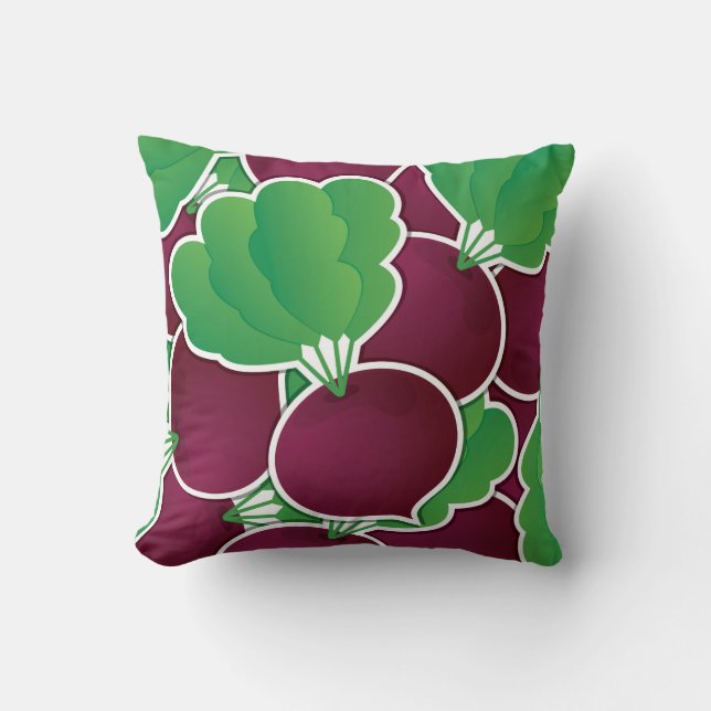 Funky beet throw pillow (Front)