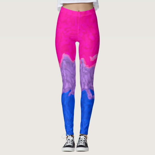 Funky Bi Pride Flag Leggings (Front)
