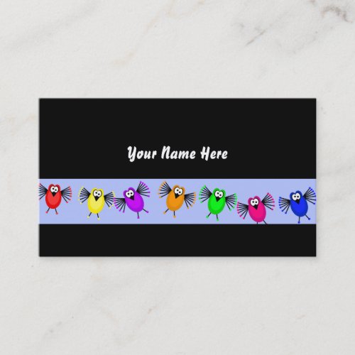 Funky Bird Banner, Your Name Here Business Card