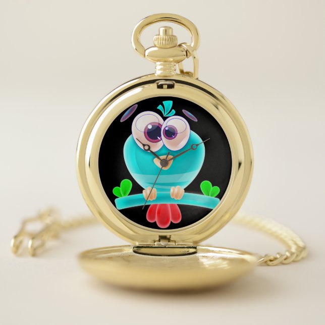 Funky Birdie Pocket Watch (Inside)