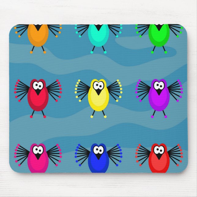 Funky Birds Mouse Pad (Front)
