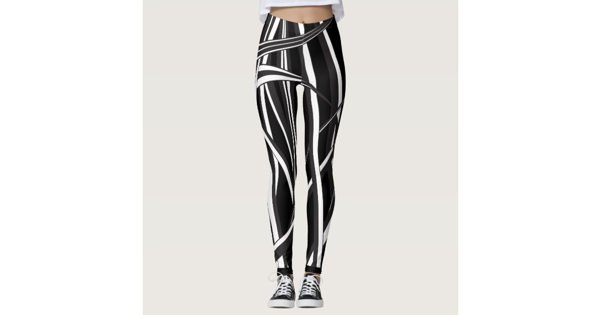 Funky black and white unique desined leggings. leggings