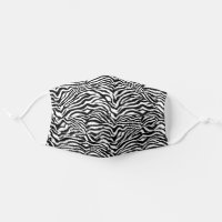 Funky Black And White Zebra Animal Stripes Pattern Cloth Face Mask